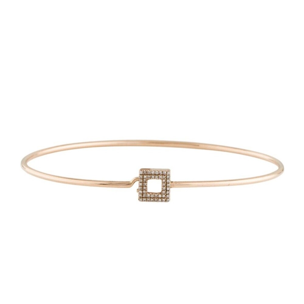 14K Rose Gold Diamond Station Bracelet